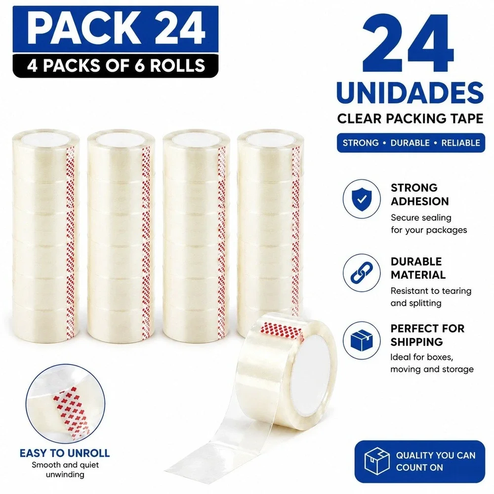 ProSeller Heavy-Duty Packing Tape 24-Pack – Strong‎ Adhesive Shipping Tape